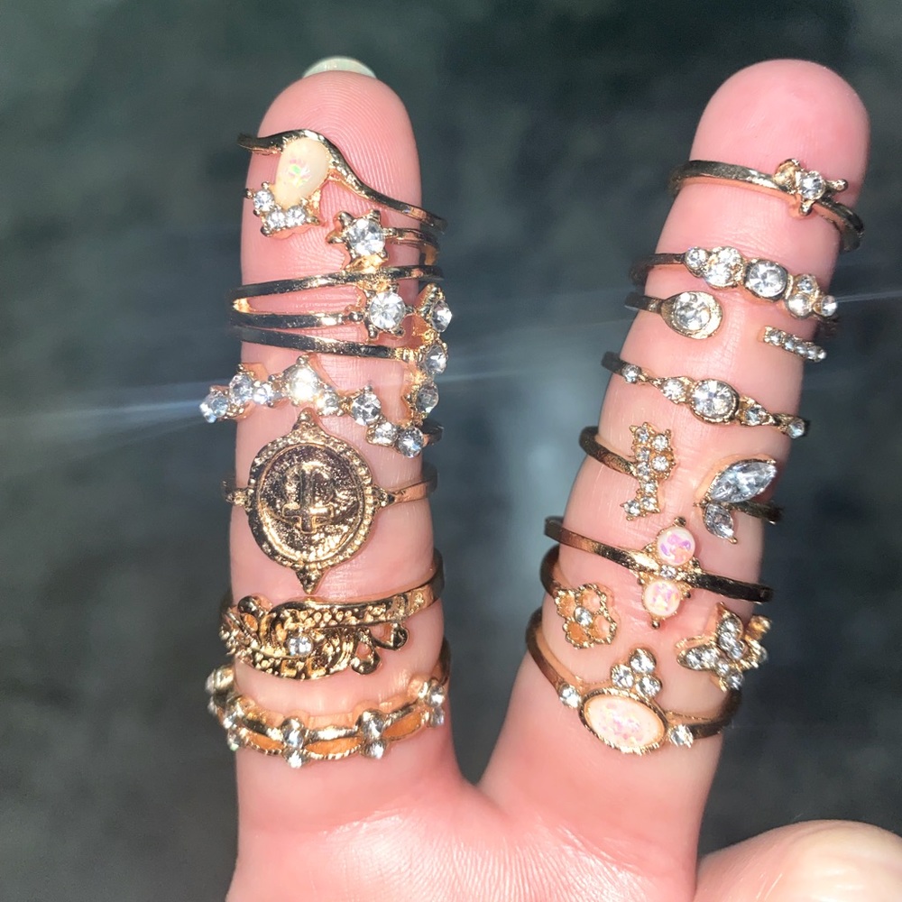 15 stackable bohemian rings